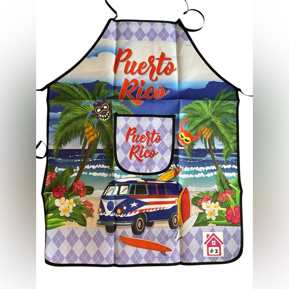 🩷. 1625. Colorful Puerto Rico Apron - Picture 4 of 5